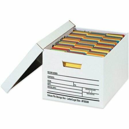 BSC PREFERRED 15 x 12 x 10'' Auto-Lock Bottom File Storage Boxes, 12PK FSB400